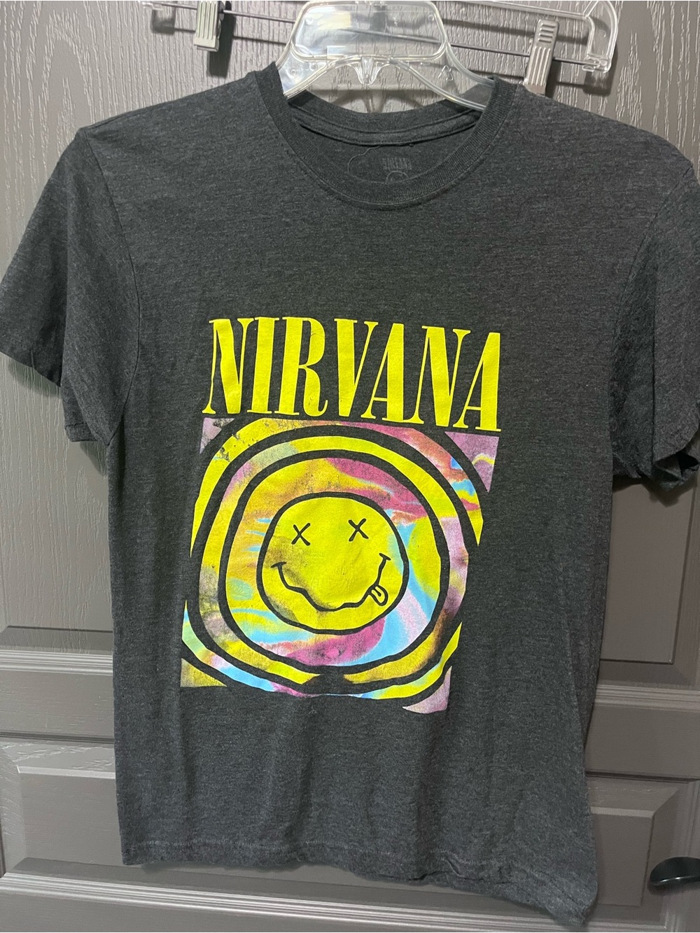 Target Nirvana Black Tee with Yellow and Multicolor Graphic